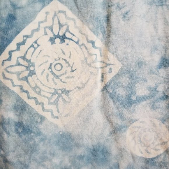 Passports Of Pier 1 Imports dress Small ombre batik abstract print VINTAGE - Picture 9 of 12